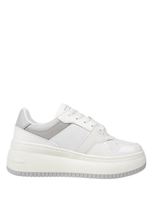 Tommy Hilfiger Grey - White Women's Leather Sneaker EN0EN02523YBL - 12