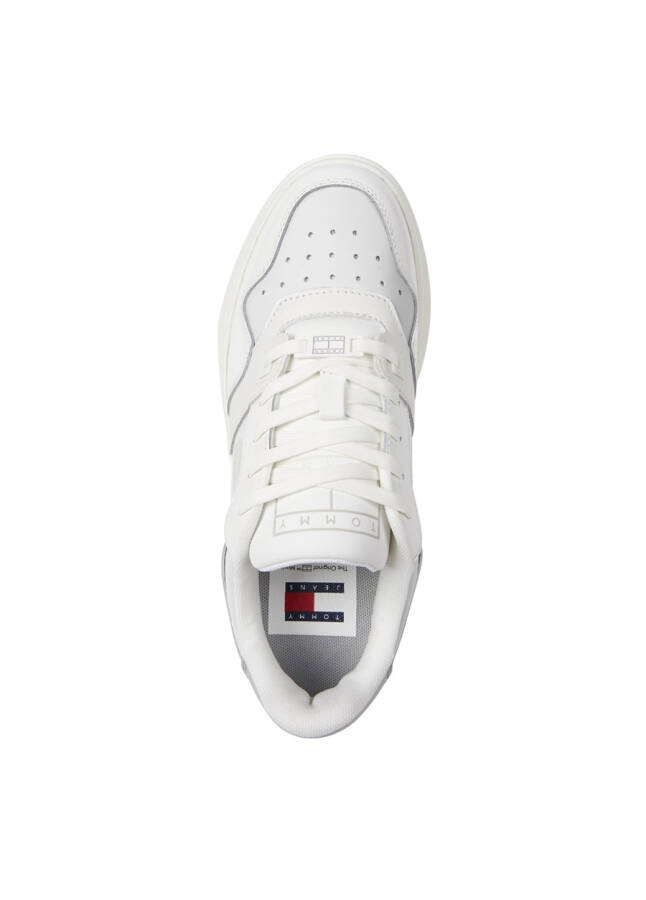 Tommy Hilfiger Grey - White Women's Leather Sneaker EN0EN02523YBL - 13