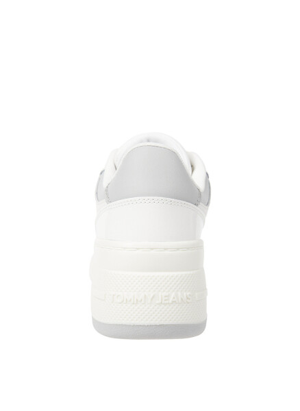 Tommy Hilfiger Gri - Beyaz Kadın Deri Sneaker EN0EN02523YBL - 4