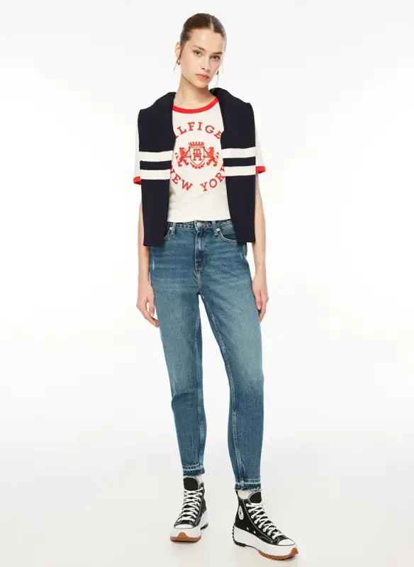 Tommy Hilfiger High Waist Skinny Leg Regular Indigo Women's Denim Trousers WW0WW396041A4 - 1