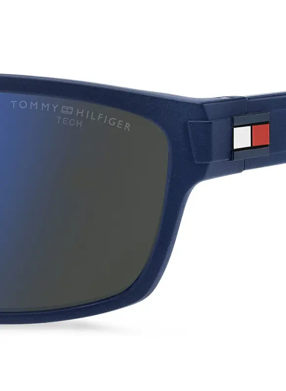 Tommy Hilfiger Moviy - Moviy Erkaklar Quyoshdan Saqlaydigan Ko'zoynagi 205814FLL60ZS - 4