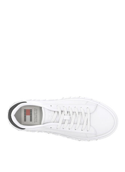 Tommy Hilfiger Oq erkaklar uchun oq teri krossovkalari TOMMY JEANS LEATHER OUTSOLE - 7