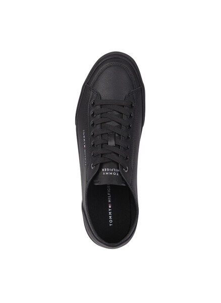 Tommy Hilfiger Siyah Erkek Sneaker CORPORATE VULC DERİ - 3