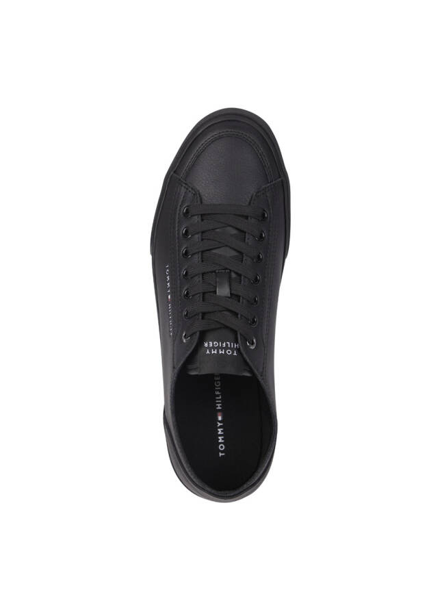 Tommy Hilfiger Siyah Erkek Sneaker CORPORATE VULC DERİ - 8