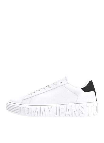 Tommy Hilfiger White Men's Leather Sneaker TOMMY JEANS LEATHER OUTSOLE - 1