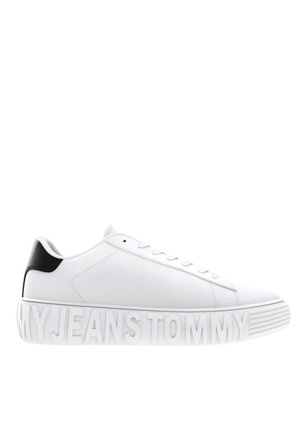 Tommy Hilfiger White Men's Leather Sneaker TOMMY JEANS LEATHER OUTSOLE - 2