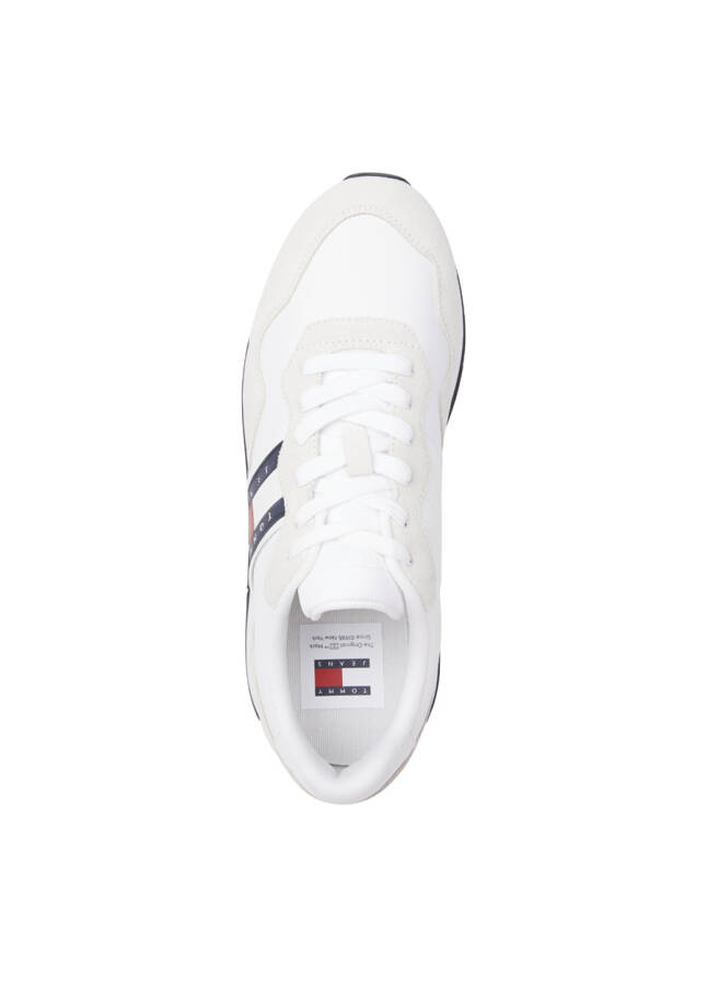 Tommy Hilfiger White Men's Suede Sneaker TJM MODERN RUNNER - 9