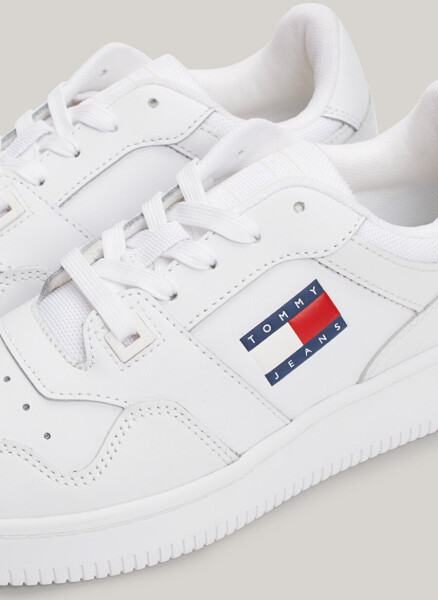 Tommy Hilfiger White Women's Leather Sneaker EN0EN02505YBS - 10