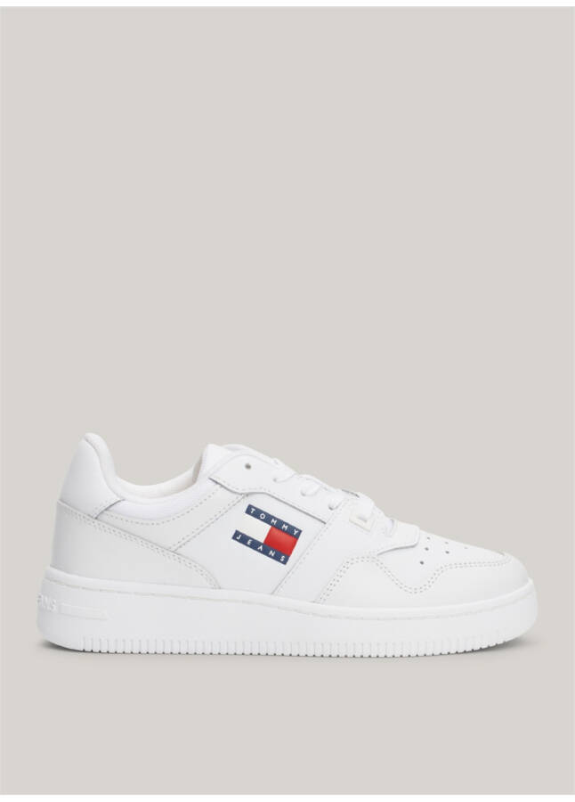 Tommy Hilfiger White Women's Leather Sneaker EN0EN02505YBS - 13