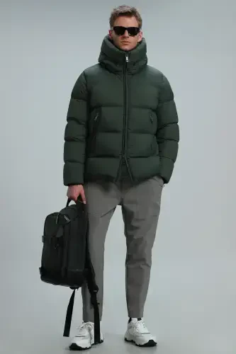 Tommy Kaz Feather Men's Coat Green-Green - LUFIAN (1)
