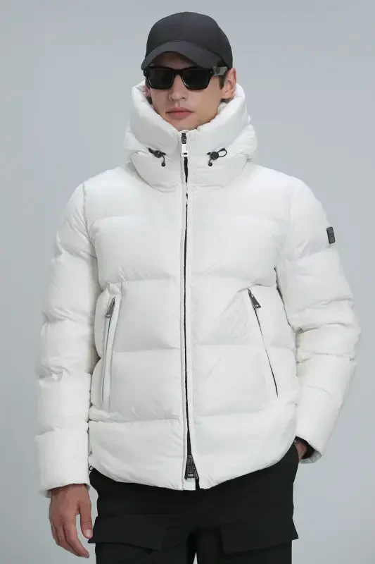 Tommy Kaz Pat erkaklar paltosi oq-oq - LUFIAN