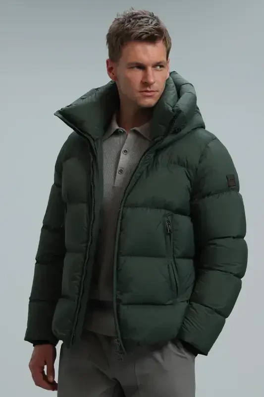 Tommy Kaz Patak Erkak Palto Yashil-Yashil - 5