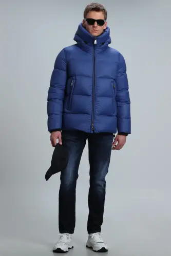 Tommy Kaz Tüyü Erkek Mont Saks - Saks - LUFIAN (1)