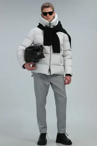 Tommy Kaz Tüyü Erkek Mont Taş-Taş - 4