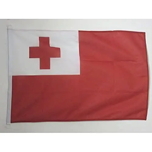 Tonga dengiz bayrog'i 18'' x 12'' - Tonga bayroqlari 30 x 45 sm. - Qayiq uchun banner 12x18 dyuym - AZ FLAG 