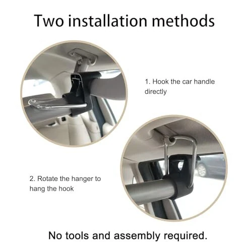 TongSheng Car Clothes Hanger Bar, Expandable Heavy Duty Car Clothes Rack Expanded to 63 inches,Solid Metal Hanger Hooks and No-Slip Dividers Compatible with Nissan Pathfinder 2013-2018, Black - 3