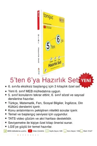 Tonguç: 2026- 5 dan 6 ga tayyorgarlik to'plami - TONGUÇ YAYINLARI (1)