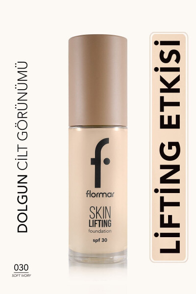 Тонирующий крем-лифтинг SPF30 (ТЕПЛЫЙ ТОН) - Skin Lifting Fdt. - 030 Soft Ivory - 8682536059572 - 13