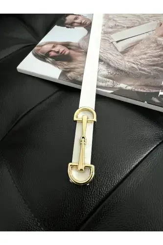 Тонкий женский пояс с длинной пряжкой, пояс для жакета, пояс для рубашки, пояс для платья - 6