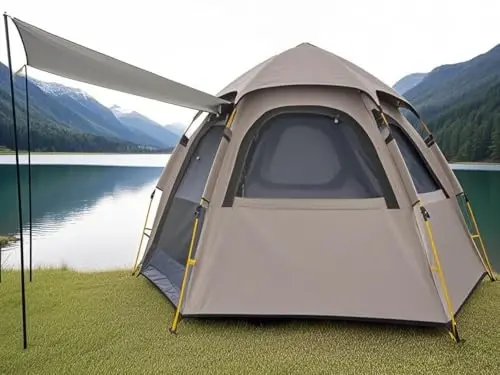 Toogh Camping Tent with Instant Setup, 2/3 Person Weatherproof Tent Easy Quick Set Up in 60 Seconds with Rainfly Backpack Tent for Family Camping & Hiking, Upgraded Ventilation, Center Height 66-inch - 5