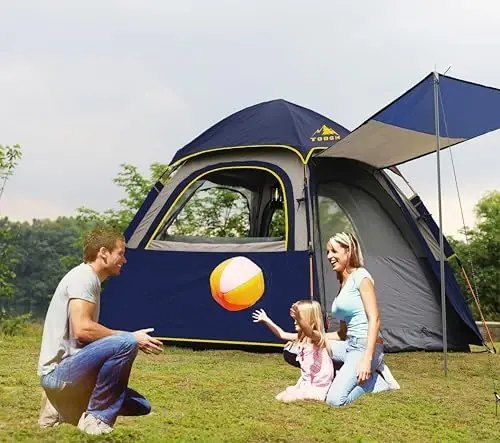Toogh Camping Tent with Instant Setup, 2/3 Person Weatherproof Tent Easy Quick Set Up in 60 Seconds with Rainfly Backpack Tent for Family Camping & Hiking, Upgraded Ventilation,Center Height 66-inch - 6