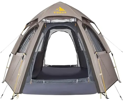 Toogh Camping Tent with Instant Setup, 2/3 Person Weatherproof Tent Easy Quick Set Up in 60 Seconds with Rainfly Backpack Tent for Family Camping & Hiking, Upgraded Ventilation,Center Height 66-inch - 7