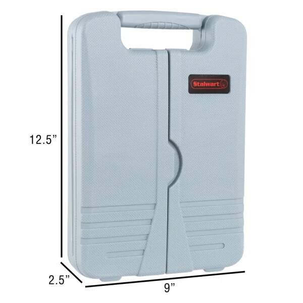 Tool Kit - 132 Issiqlik bilan ishlov berilgan qismlar tashish qutisi bilan - Stalwartdan kvartiralar, yotoqxonalar, uy egalari uchun zarur po'lat qo'l asbobi va asosiy ta'mirlash to'plami - 4