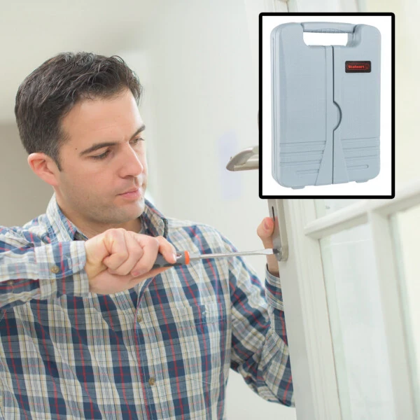 Tool Kit - 132 Issiqlik bilan ishlov berilgan qismlar tashish qutisi bilan - Stalwartdan kvartiralar, yotoqxonalar, uy egalari uchun zarur po'lat qo'l asbobi va asosiy ta'mirlash to'plami - 6