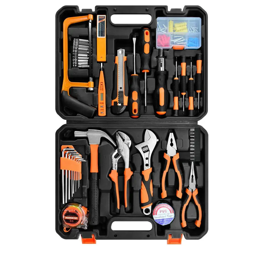 Tool Kit 148 Piece, General Household Basic Hand Tool Set with Storage Case Ideal for Home Repairing, Maintenance and DIY Projects - 1