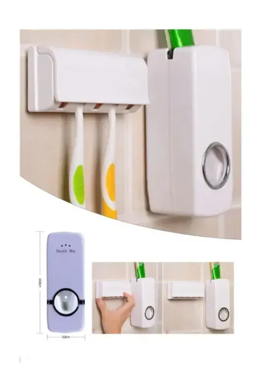 Toothpaste Squeezer & 5 Brush Holder - 2