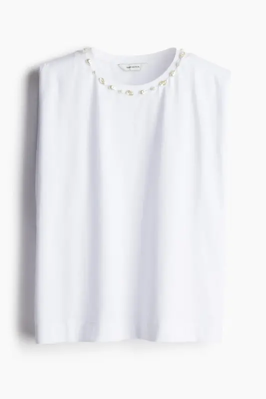 Топ с бисером - H&M