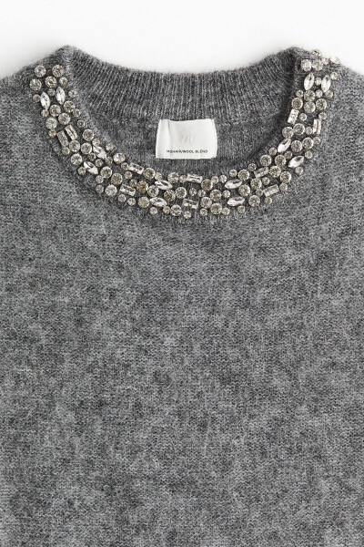 Top with mohair and faux diamond details - 5