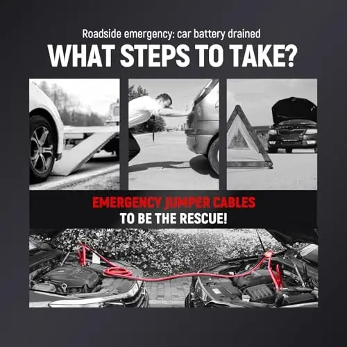 TOPDC 4 Gauge 16 Feet Jumper Cables for Car, SUV and Trucks Battery, Heavy Duty Automotive Booster Cables for Jump Starting Dead or Weak Batteries with Carry Bag, (TD-P0416) - 6