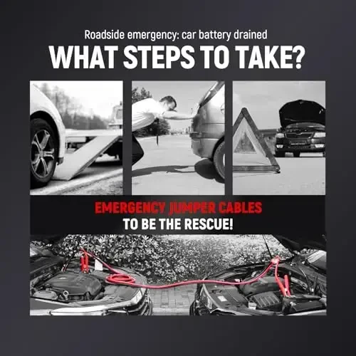 TOPDC 4 Gauge 20 Feet Jumper Cables for Car, SUV and Trucks Battery, Heavy Duty Automotive Booster Cables for Jump Starting Dead or Weak Batteries with Carry Bag(TD-P0420ULB) - 6