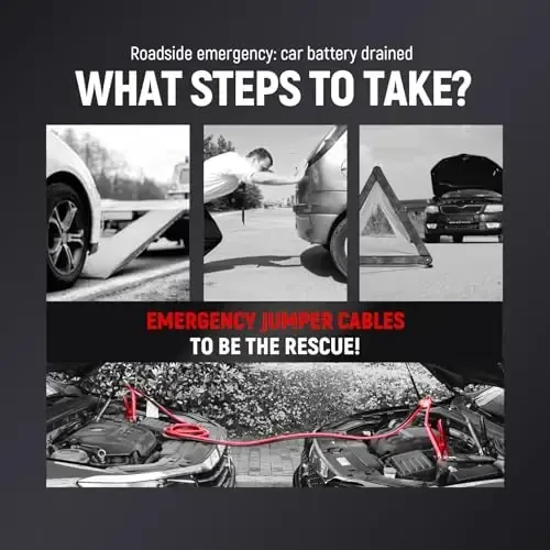 TOPDC 4 Gauge 16 Feet Jumper Cables for Car, SUV and Trucks Battery, Heavy Duty Automotive Booster Cables for Jump Starting Dead or Weak Batteries with Carry Bag, (TD-P0416) - 6