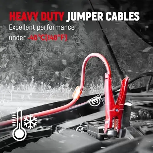 TOPDC 4 Gauge 16 Feet Jumper Cables for Car, SUV and Trucks Battery, Heavy Duty Automotive Booster Cables for Jump Starting Dead or Weak Batteries with Carry Bag, (TD-P0416) - 4