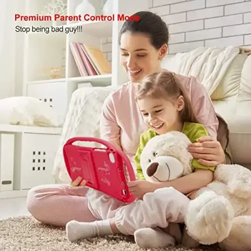 TOPELOTEK Kids plansheti 7 dyuymli planshet Bolalar uchun 3-7 yoshdagilar uchun g'ilof bilan, 32 GB xotira, Ota-ona nazorati, Ta'lim ilovasi, WiFi kamera, Netflix YouTube - 3