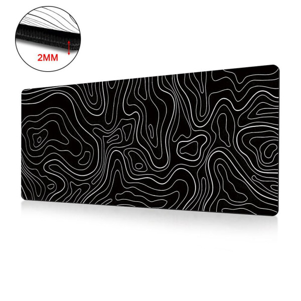 Topographic White Gaming Mouse Pad With Perfect Glide - 15