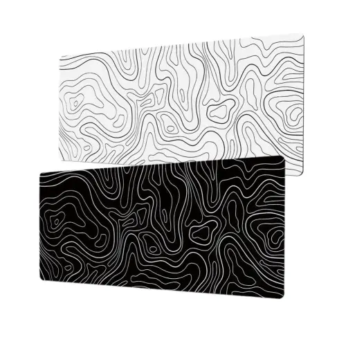 Topographic White Gaming Mouse Pad With Perfect Glide - 1