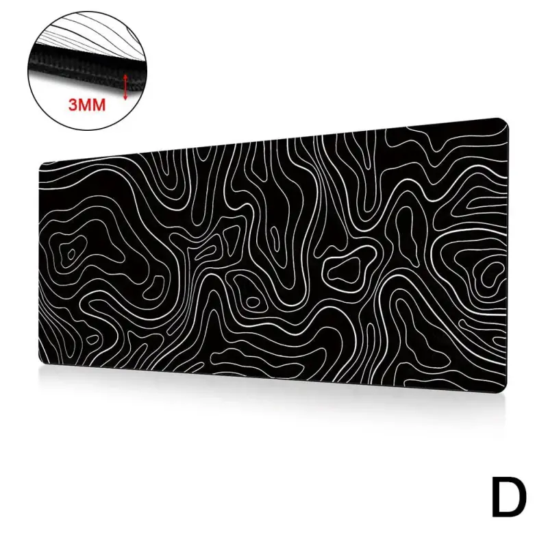 Topographic White Gaming Mouse Pad With Perfect Glide - 2