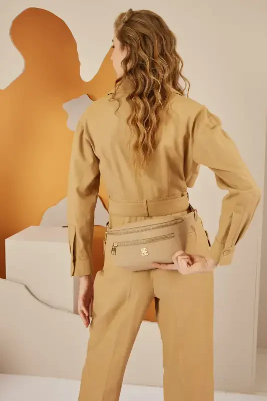 Toprak Print Kadın Bel Çantası 05PO22Y1542-Print Toprak - PIERRE CARDIN