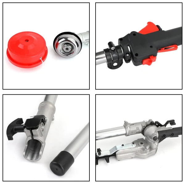 TOPTENG 52cc 2 Stroke 5 in 1 Gaz Dvigatelli Ko'p Bog'dorchilik Asbobi, To'siq va Arqon Kesgich, Cho'tka Kesgich, Qirrali, Ustun Arra Zanjirli Arra Budama Uzaytma Ustuni bilan, Hovilidagi Maysazorni Parvarishlash uchun Kesish Kombinatsiyasi Cho'tka Kesgich To'plami - 5