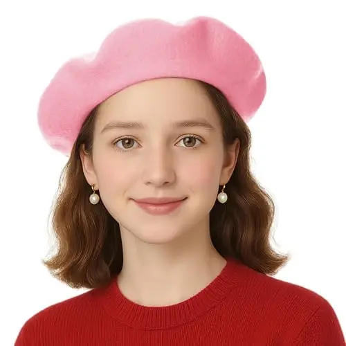 TopTie Wool Beret for Women French Style Artist Hat Solid Color Basque Beanie Cap - 7