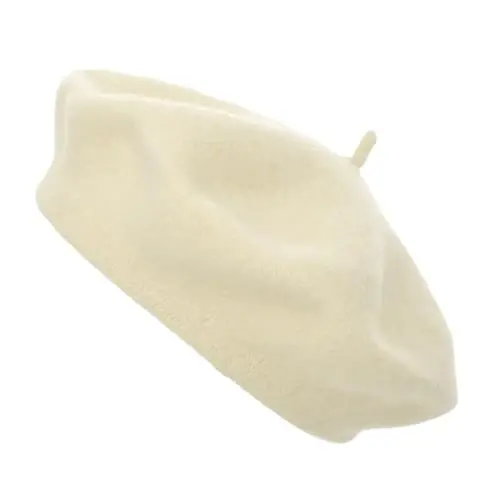 TopTie Wool Beret for Women 60% Wool French Style Artist Hat Solid Color Basque Beanie Cap 