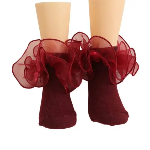 Toptim Newborn Baby-girls Socks and Bow Infant Toddler Ankle Socks - 6