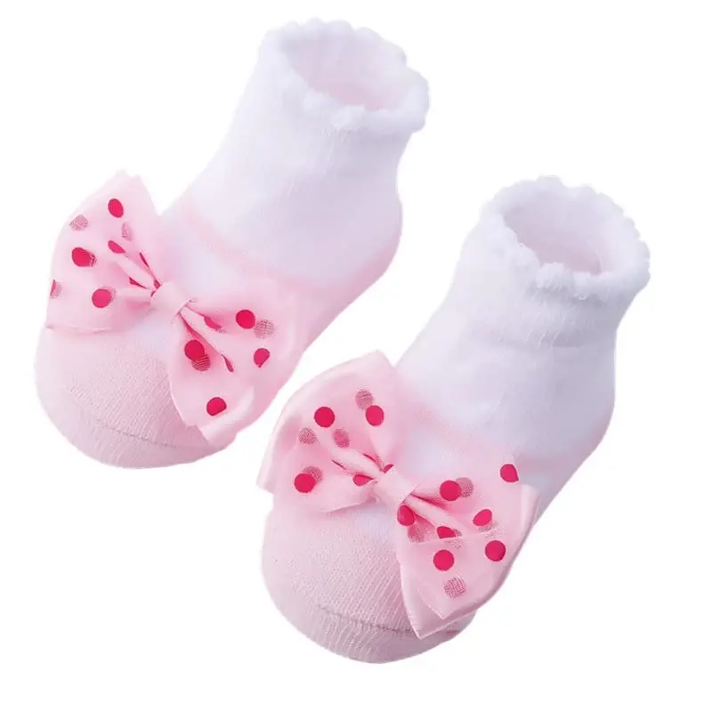 Toptim Newborn Baby-girls Socks and Bow Infant Toddler Ankle Socks - 7