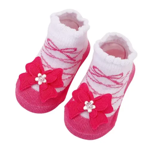 Toptim Newborn Baby-girls Socks and Bow Infant Toddler Ankle Socks - TOPTIM (1)