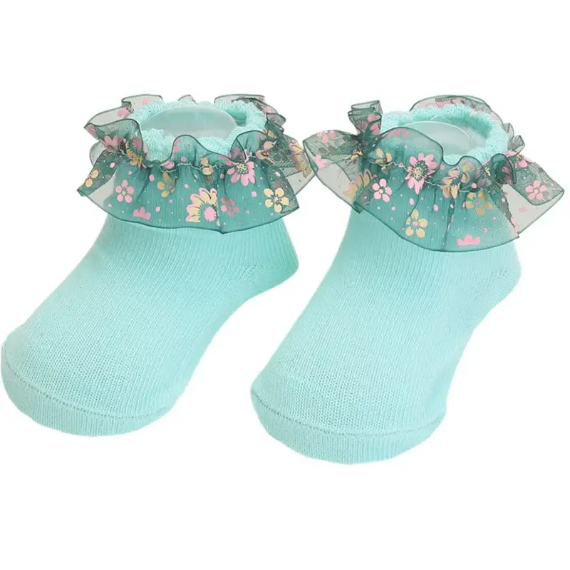 Toptim Newborn Baby-girls Socks and Bow Infant Toddler Ankle Socks - 3