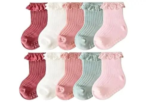 Toptim Newborn Baby-girls Socks and Bow Infant Toddler Ankle Socks 