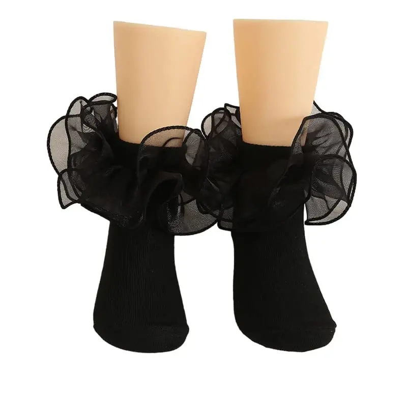 Toptim Newborn Baby-girls Socks and Bow Infant Toddler Ankle Socks - 7